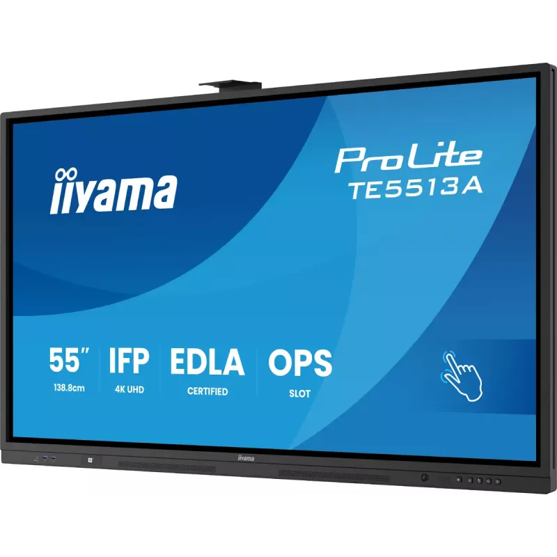 Monitor iiyama 55 tolli TE5513A-B1AG 54.6 tolli interaktiivne lameekraan 4K Ultra HD 3840 x 2160