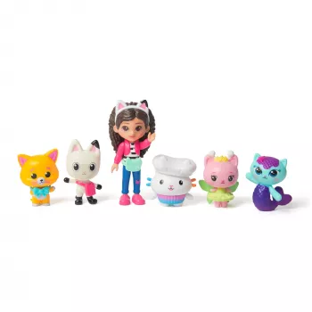 Gabby's Dollhouse DREAMWORKS Film, Cat-venture Crew Pack, 11-osaline mängufiguuride komplekt koos aksessuaaridega, laste mänguasjad tüdrukutele ja poistele alates 3. eluaastast