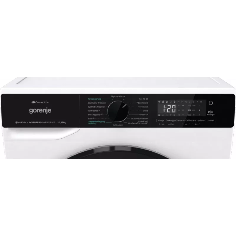 Gorenje WD2PA1X64ADW/DE pesumasin-kuivati, eraldiseisev, esilaadimisega, valge