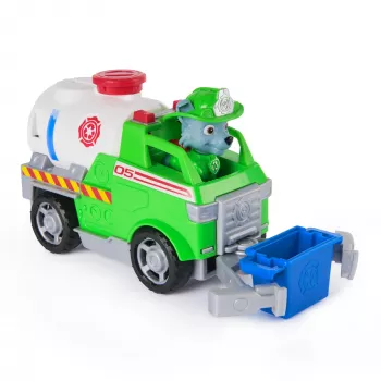PAW Patrol Fire Rescue: Rocky Rescue Fire Tanker märulikuju, haaratsi ja mänguautoga, laste mänguasjad poistele ja tüdrukutele alates 3. eluaastast