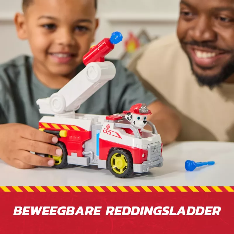 Tuletõrjeauto mänguasi Spin Master Marshall Rescue Fire Engine koos tegelaskuju, mürsulaskuri, plastik, vanusele 3+