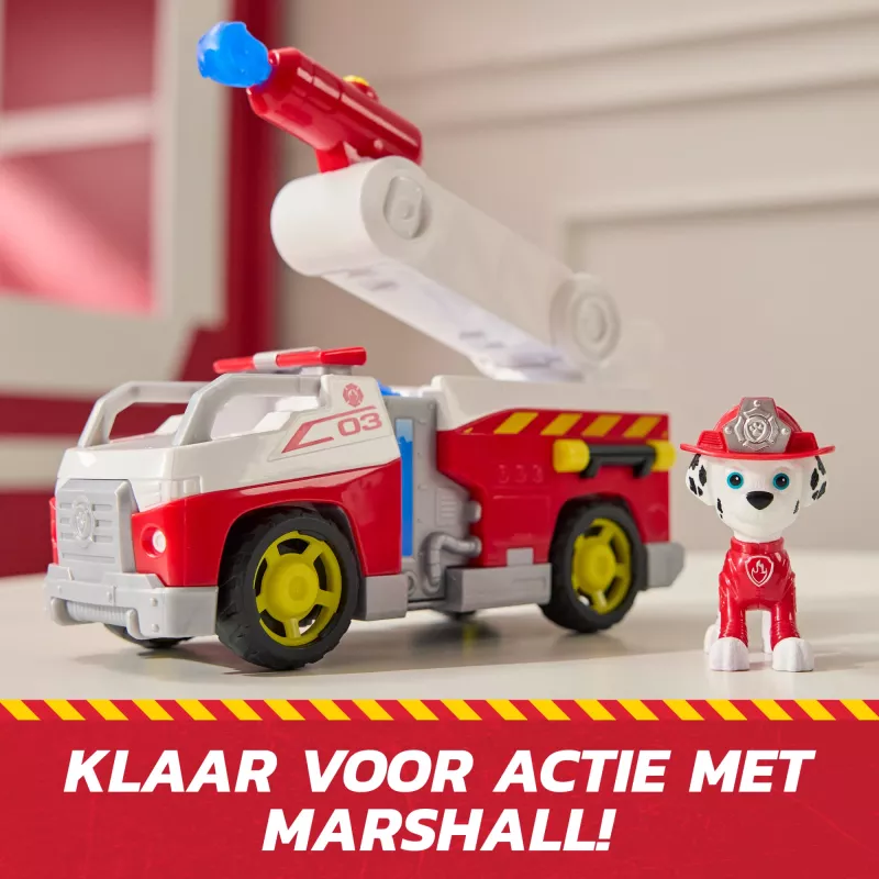 Tuletõrjeauto mänguasi Spin Master Marshall Rescue Fire Engine koos tegelaskuju, mürsulaskuri, plastik, vanusele 3+