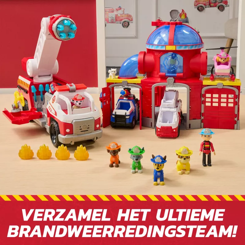 Tuletõrjeauto mänguasi Spin Master Marshall Rescue Fire Engine koos tegelaskuju, mürsulaskuri, plastik, vanusele 3+