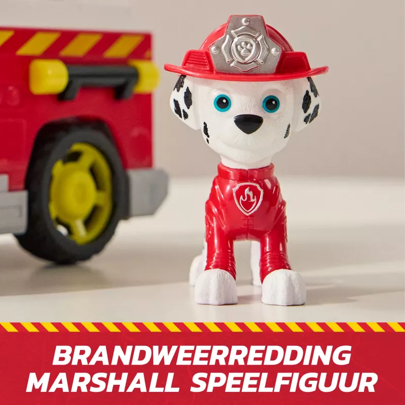Tuletõrjeauto mänguasi Spin Master Marshall Rescue Fire Engine koos tegelaskuju, mürsulaskuri, plastik, vanusele 3+