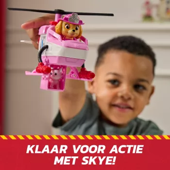 PAW Patrol Fire Rescue: Skye Rescue Fire Chopper koos tegevusfiguuri, kiisusõbra ja mänguhelikopteriga, laste mänguasi poistele ja tüdrukutele alates 3. eluaastast