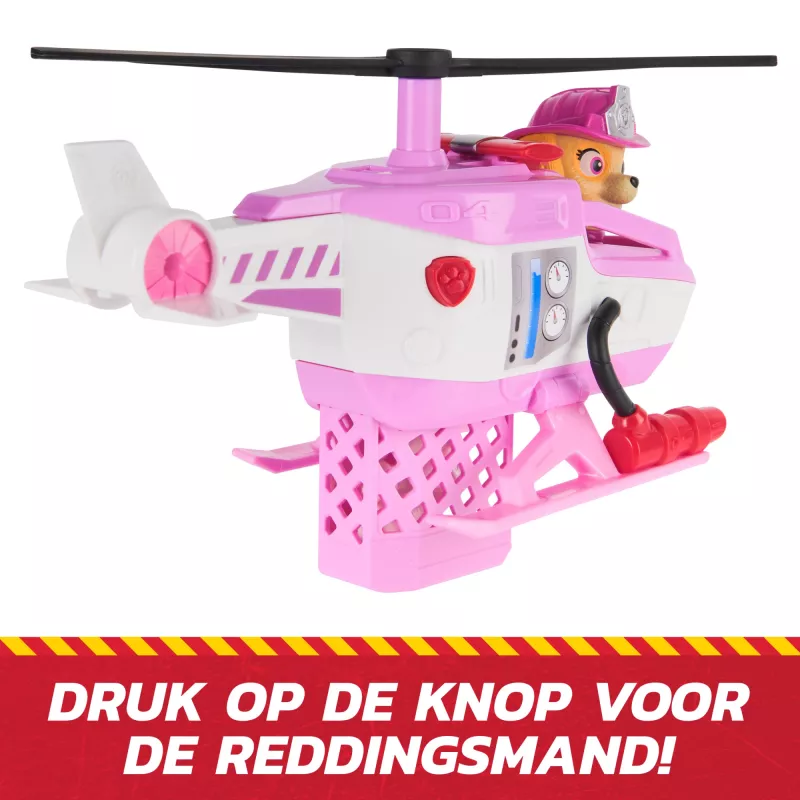 PAW Patrol Fire Rescue: Skye Rescue Fire Chopper koos tegevusfiguuri, kiisusõbra ja mänguhelikopteriga, laste mänguasi poistele ja tüdrukutele alates 3. eluaastast