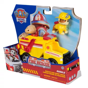 PAW Patrol Fire Rescue: Rubble Rescue Fire Dump Truck koos action-figuuri, mürskude ja mänguautoga, laste mänguasjad poistele ja tüdrukutele alates 3. eluaastast
