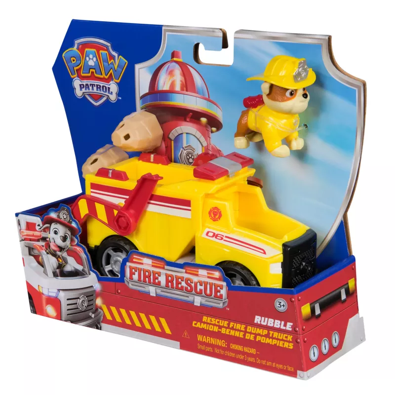 PAW Patrol Fire Rescue: Rubble Rescue Fire Dump Truck koos action-figuuri, mürskude ja mänguautoga, laste mänguasjad poistele ja tüdrukutele alates 3. eluaastast