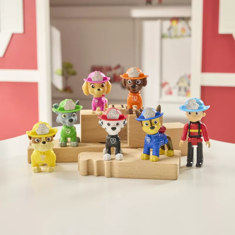 PAW Patroli tuletõrje päästemeeskonna komplekt 7 kogumisväärse tegevusfiguuriga, sealhulgas Ryder ja 6 kutsikat, mänguasjad poistele ja tüdrukutele alates 3. eluaastast