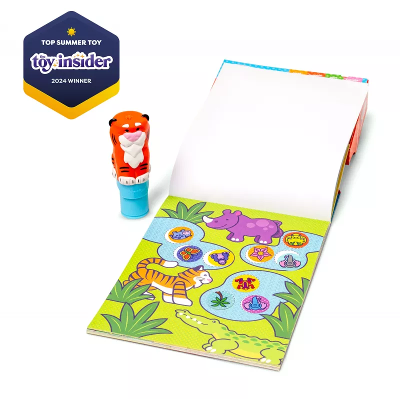 Melissa & Doug Sticker WOW 24-leheküljeline tegevusvihik ja kleepsumaja, 300 kleebist, kunst ja käsitöö näpumänguasi kogutav tegelane – Tiiger – FSC sertifitseeritud
