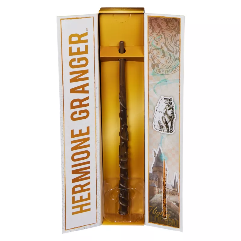 Wizarding World Harry Potter, 12-tolline maagiline kollektsionääride Hermione Grangeri võlukepp aluse ja valatud ikooniga, maagilised olendid, kostüümiaksessuaar