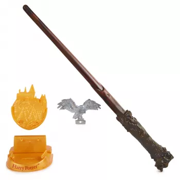 Wizarding World Harry Potter, 12-tolline maagiline kollektsionääri Harry Potteri võlukepp aluse ja valatud ikooniga, maagilised olendid, kostüümiaksessuaar