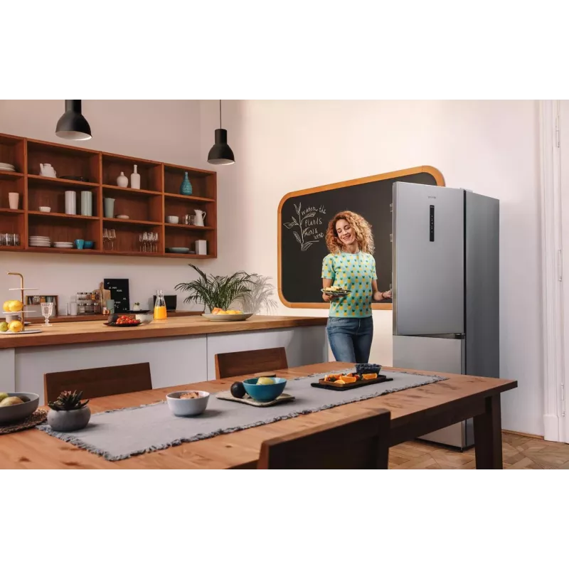 Gorenje Külmik-sügavkülmik NRK619CAXL4 SI, 304 L, SN-N, 6 kg/24h, C, Värske tsooni sektsioon, Hall