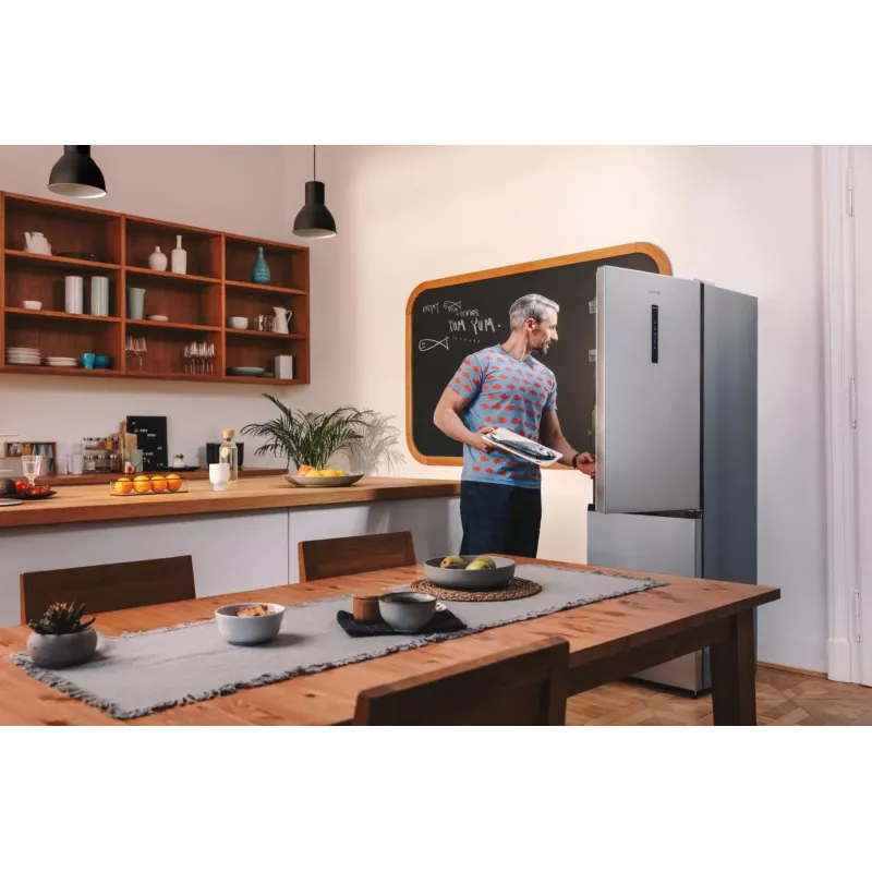 Gorenje Külmik-sügavkülmik NRK619CAXL4 SI, 304 L, SN-N, 6 kg/24h, C, Värske tsooni sektsioon, Hall