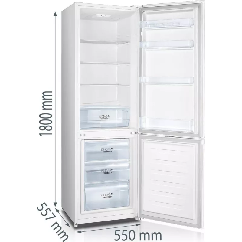 Gorenje Kombineeritud külmik-sügavkülmik RK418DPW4 BE, 269 L, N-ST, 39 dB, 3.2 kg/24h, D, Valge