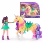 Mini nukukomplekt Usorteret Unicorn Academy Ava & Leaf Power of Friendship läbipaistva sadula ja 2 tarvikuga, 168 mm, plast