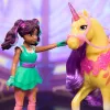 Mini nukukomplekt Usorteret Unicorn Academy Ava & Leaf Power of Friendship läbipaistva sadula ja 2 tarvikuga, 168 mm, plast