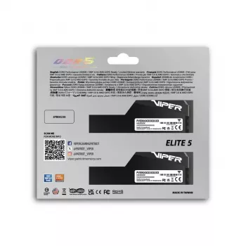 Lauaarvuti DDR5 RAM PATRIOT Viper Elite 5 Ultra 64GB (2x32GB) 6000MHz CL28 1,4V jahutusradiaatoriga
