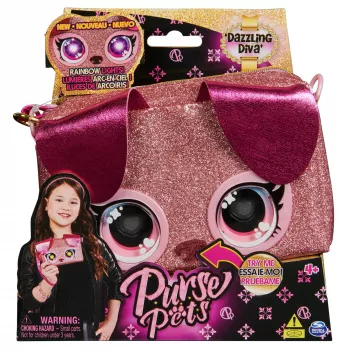 Purse Pets, Keepin’ It Clutch Dazzling Diva kutsikas lemmikloomamänguasi ja randmepaelaga rahakott, tüdrukutele alates 4. eluaastast