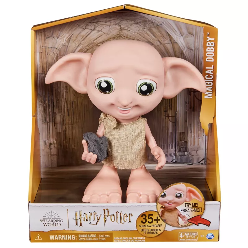 Interaktiivne mänguasi Wizarding World Harry Potter Dobby kõnefunktsiooniga AAA mitmevärviline