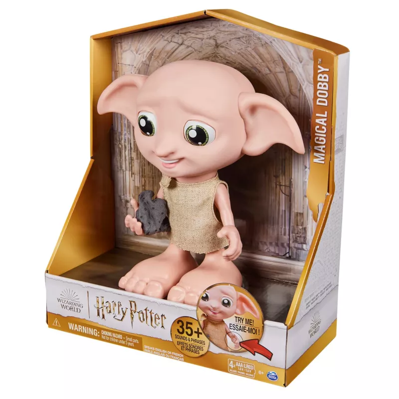 Interaktiivne mänguasi Wizarding World Harry Potter Dobby kõnefunktsiooniga AAA mitmevärviline