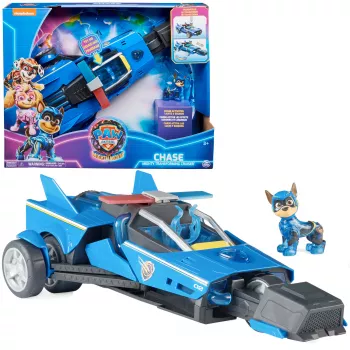Politseiauto PAW Patrol Chase'i võimas transformeeruv ristleja tulede ja helidega