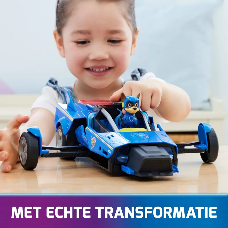 Politseiauto PAW Patrol Chase'i võimas transformeeruv ristleja tulede ja helidega