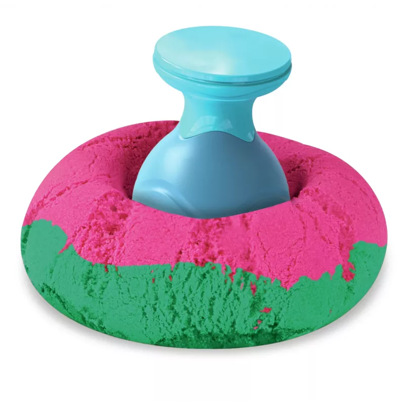 Kinetic Sand, Ultimate Sandisfying Set 2 lb mänguliivaga (roosa, kollane ja sinakasroheline), 10 tööriista ja vormi, sensoorsed mänguasjad lastele alates 7. eluaastast