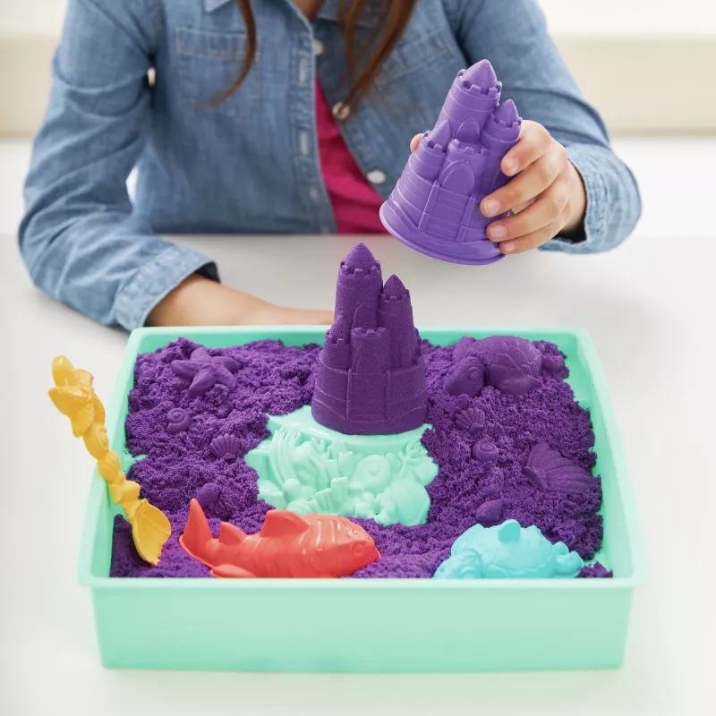 Kinetic Sand, liivakasti komplekt, loomingulised lihavõttekingitused, sisaldab 1 lb lillat vormitavat mänguliiva, 4 tööriista ja vormi, hoiustamine, sensoorsed mänguasjad lastele alates 3. eluaastast