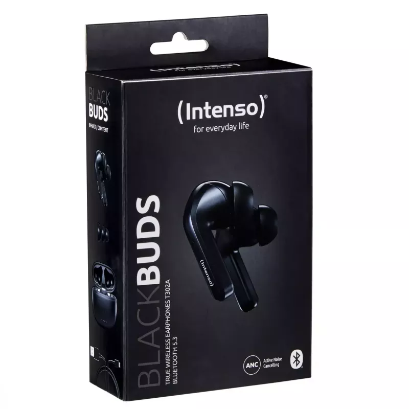Kõrvaklapid Intenso Must Buds T300A