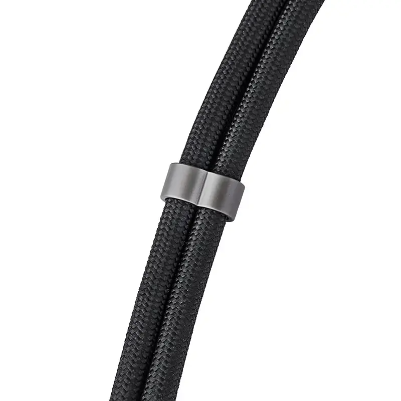 Intenso USB-C laadimispael telefoni kaelapaela kaabel 60W kiirlaadimine reguleeritava pikkusega 1,65m nailon must