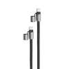 Intenso USB-C laadimispael telefoni kaelapaela kaabel 60W kiirlaadimine reguleeritava pikkusega 1,65m nailon must
