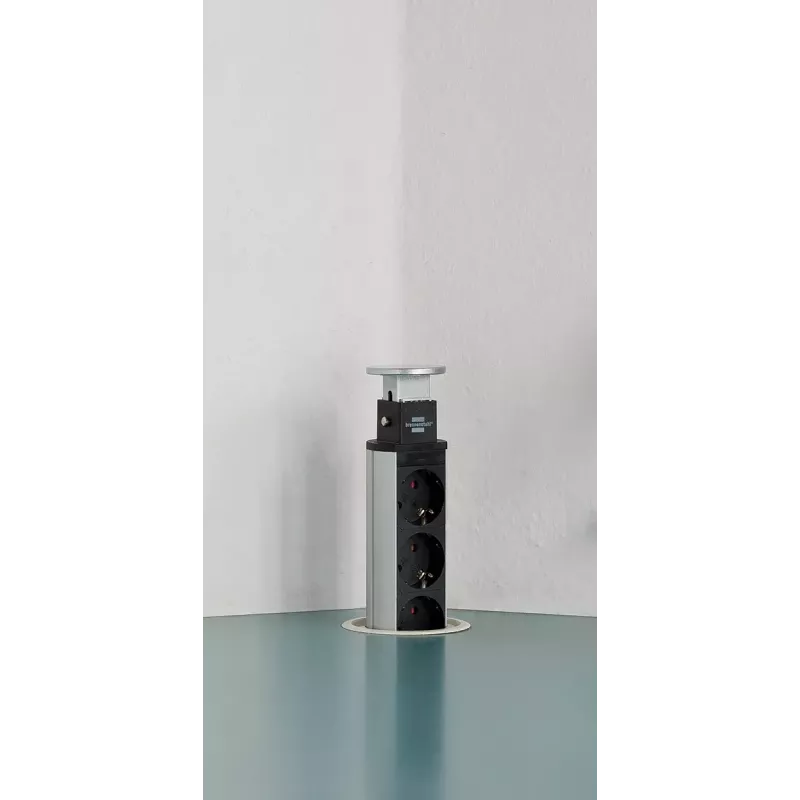 Pikendusjuhe Brennenstuhl 1396200013 2 m 3 pistikupesa Siseruumidesse Alumiinium Must