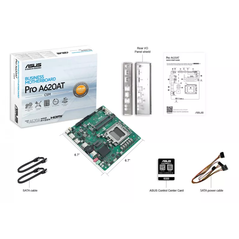 Emaplaat ASUS 90MB1L5M-M0EAYC AMD A620A pesa AM5 mini ITX