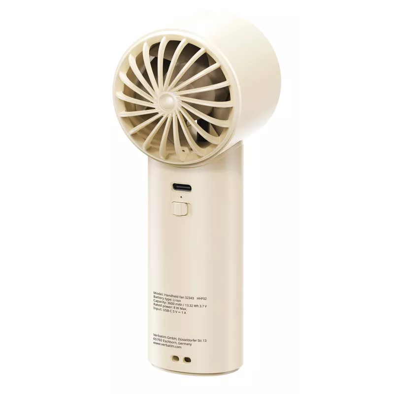 Verbatim Cool’n’Go IceTouch käeshoitav ventilaator valge/hõbedane