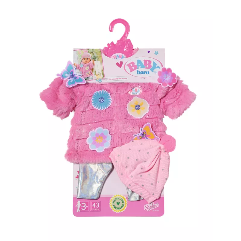 Nukuriiete komplekt BABY born Roosa Mantli Komplekt 43cm Kokkupandav