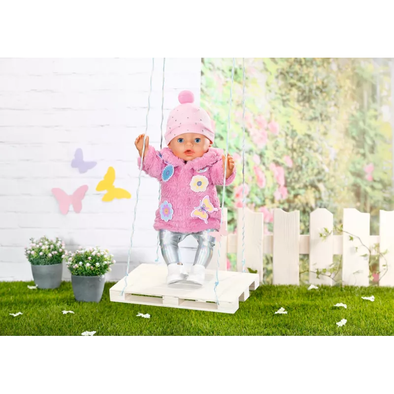 Nukuriiete komplekt BABY born Roosa Mantli Komplekt 43cm Kokkupandav