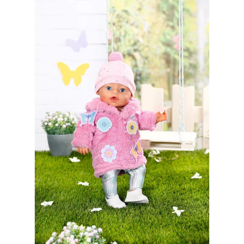 Nukuriiete komplekt BABY born Roosa Mantli Komplekt 43cm Kokkupandav