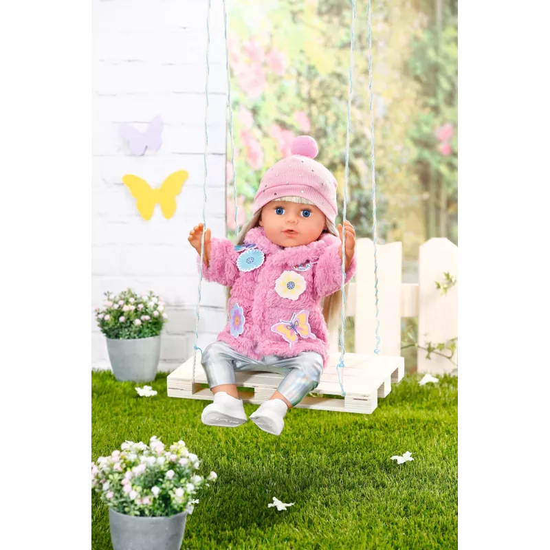 Nukuriiete komplekt BABY born Roosa Mantli Komplekt 43cm Kokkupandav