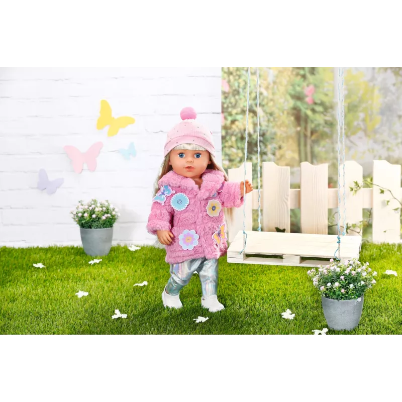 Nukuriiete komplekt BABY born Roosa Mantli Komplekt 43cm Kokkupandav