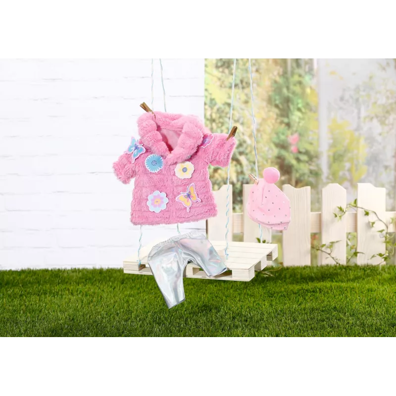 Nukuriiete komplekt BABY born Roosa Mantli Komplekt 43cm Kokkupandav