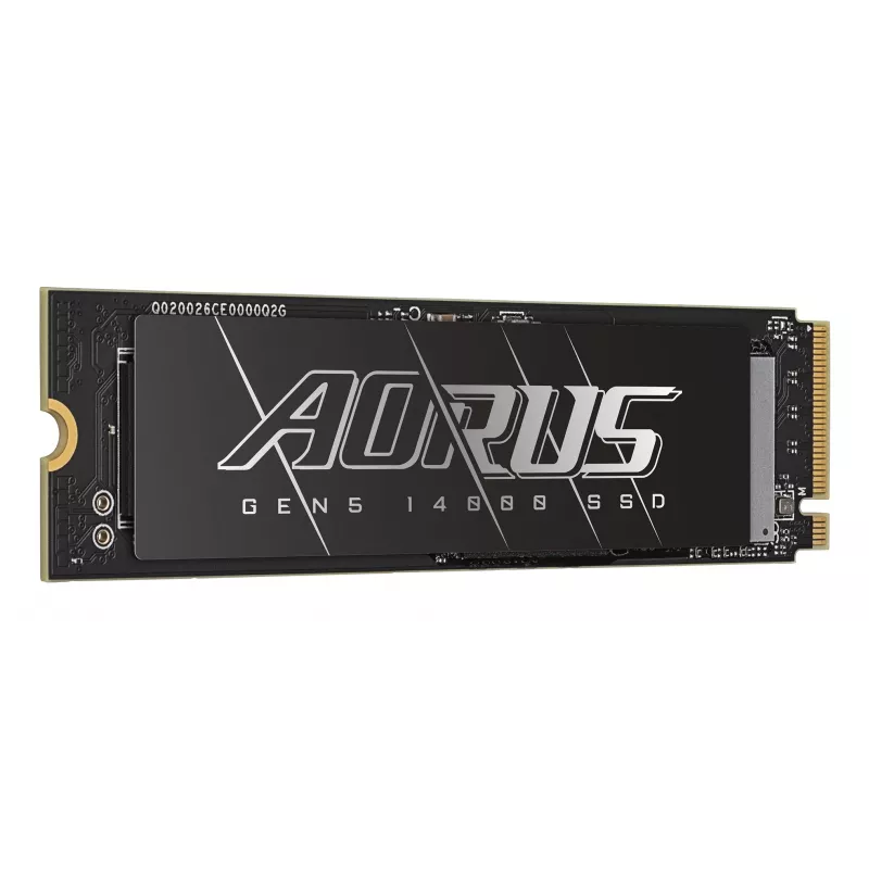 M.2 NVMe SSD GIGABYTE AORUS Gen5 14000 — 4 TB, PCIe 5.0, Read 14100 MB/s, Write 12600 MB/s