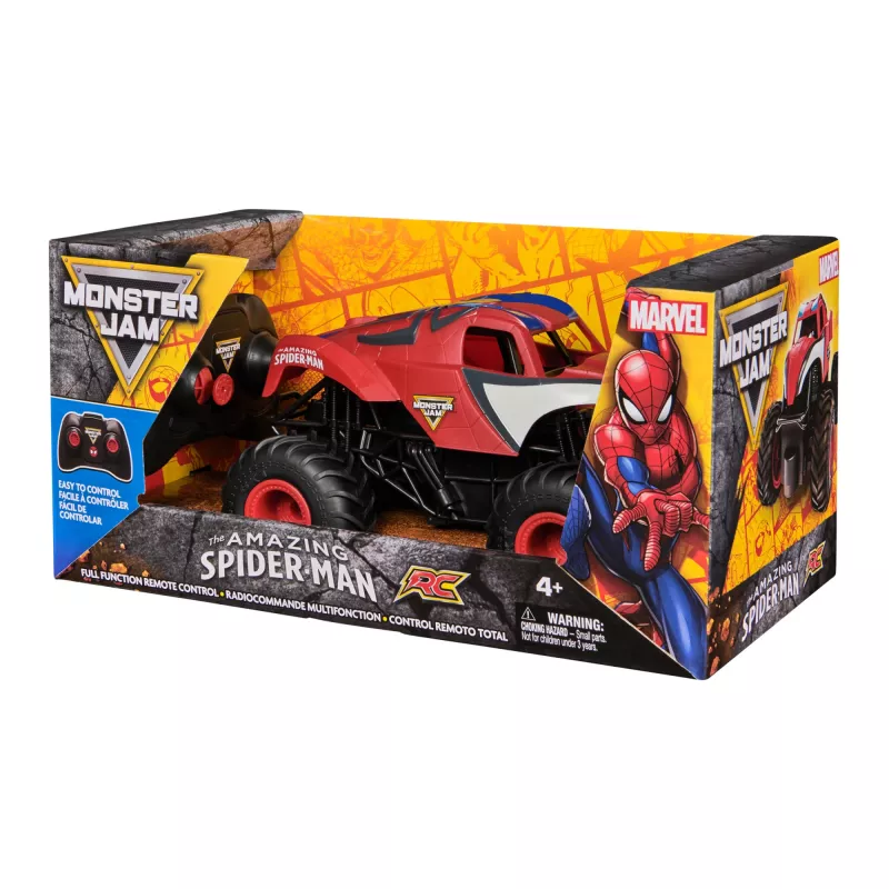 Monster Jam, Marvel The Amazing Spider-Man RC Monster Truck, mõõtkavas 1:24, mänguasjad poistele ja tüdrukutele alates 4. eluaastast