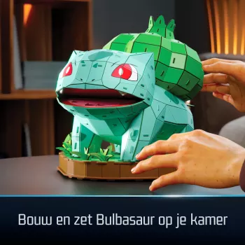 4D Build, Pokémon Bulbasauri 3D mudelikomplekt, Pokémoni figuur, Kanto esimese partneri kollektsioon, lauakaunistus, 195 tükki, alates 12. eluaastast