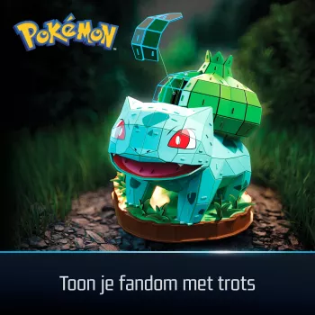 4D Build, Pokémon Bulbasauri 3D mudelikomplekt, Pokémoni figuur, Kanto esimese partneri kollektsioon, lauakaunistus, 195 tükki, alates 12. eluaastast