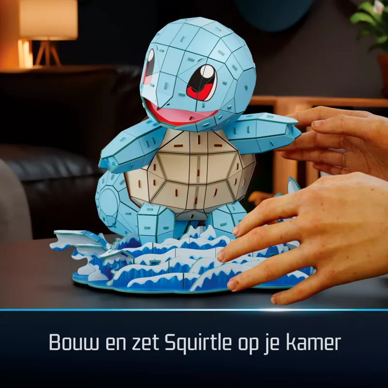4D Build, Pokémon Squirtle 3D-mudeli komplekt, Pokémoni figuur, Kanto esimene partnerite kollektsioon, lauakaunistus, 180 tk, vanusele 12+