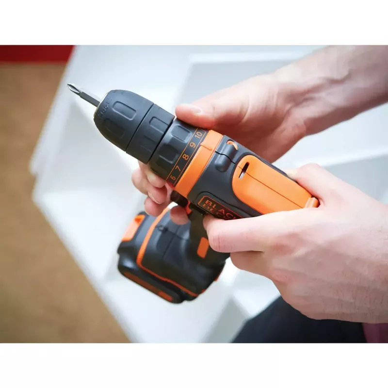 Pistol Grip Drill Must & Decker BDCDD12-QW, Keyless, 1.5 Ah