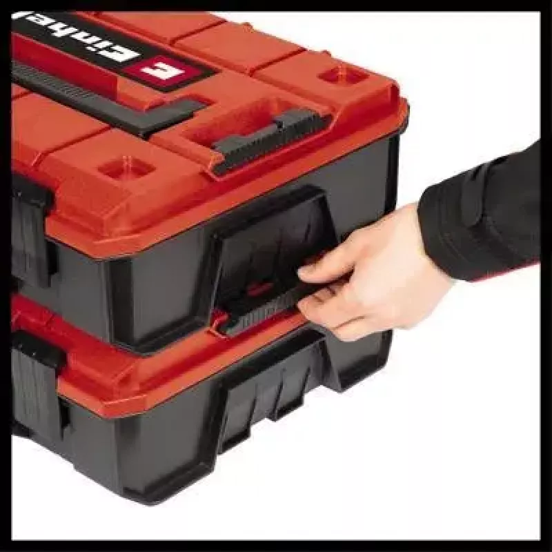 Väikeosade kast Einhell E-Case S-F polüpropüleenist must punane 42x28x9.5 cm