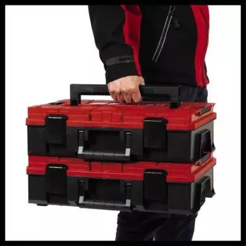 Väikeosade kast Einhell E-Case S-F polüpropüleenist must punane 42x28x9.5 cm