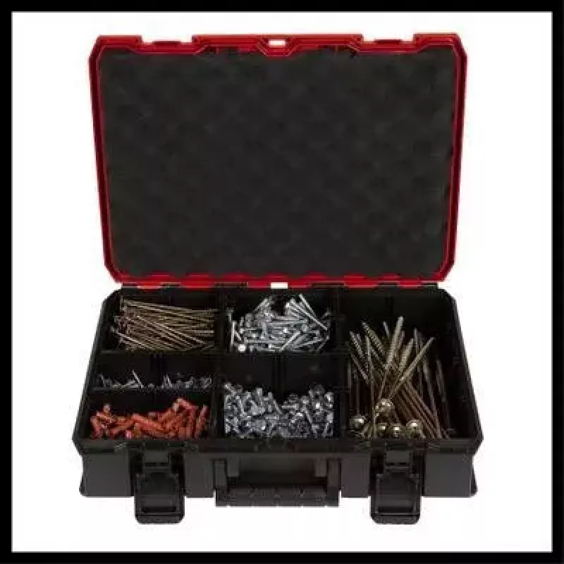 Väikeosade kast Einhell E-Case S-F polüpropüleenist must punane 42x28x9.5 cm
